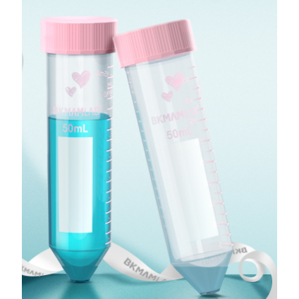 50mL 18000×g (耐高離心力) 櫻花粉/愛心螺蓋尖底離心管