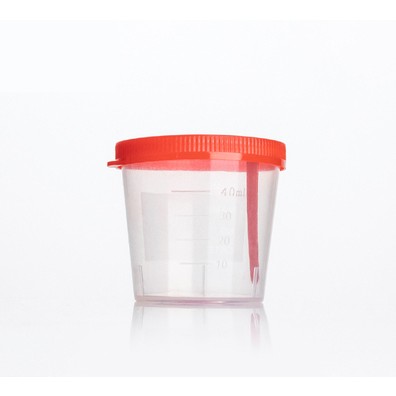 60ml 螺旋蓋無滅菌檢測糞便杯