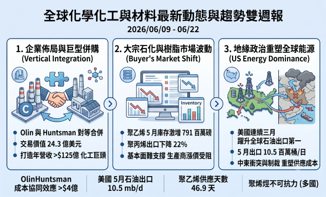 全球化學化工與材料最新動態與趨勢雙週報(2026/06/9-06/22)